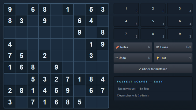 Sudoku Forge board